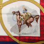 Hermès Carré 90 "CHARREADA" Silk handkerchief in Navy Blue