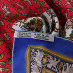 Hermès Carré 90 "CHASSE en INDE" Silk handkerchief in Blue