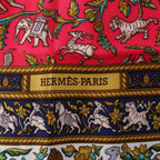 Hermès Carré 90 "CHASSE en INDE" Silk handkerchief in Blue