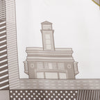 Hermès Carré 90 "CHEVAL DE COURSES" Silk handkerchief in Gray