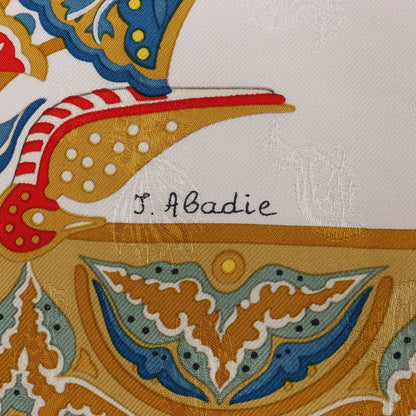 Hermès Carré 90 "CIELS BYZANTINS" Silk handkerchief in Black x Gold