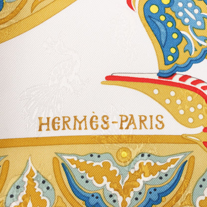 Hermès Carré 90 "CIELS BYZANTINS" Silk handkerchief in Black x Gold
