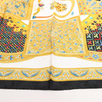 Hermès Carré 90 "CIELS BYZANTINS" Silk handkerchief in Black x Gold