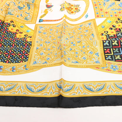 Hermès Carré 90 "CIELS BYZANTINS" Silk handkerchief in Black x Gold