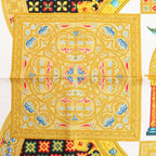 Hermès Carré 90 "CIELS BYZANTINS" Silk handkerchief in Black x Gold