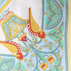 Hermès Carré 90 "CIELS BYZANTINS" Silk handkerchief in Yellow