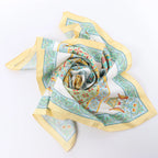 Hermès Carré 90 "CIELS BYZANTINS" Silk handkerchief in Yellow