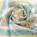 Hermès Carré 90 "CIELS BYZANTINS" Silk handkerchief in Yellow