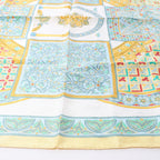 Hermès Carré 90 "CIELS BYZANTINS" Silk handkerchief in Yellow