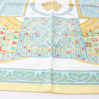 Hermès Carré 90 "CIELS BYZANTINS" Silk handkerchief in Yellow
