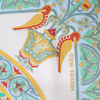 Hermès Carré 90 "CIELS BYZANTINS" Silk handkerchief in Yellow