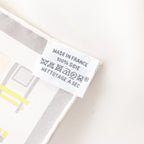 Hermès Carré 90 "COMPLICATION EQUESTR" Silk handkerchief in Gray x Yellow