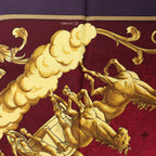 Hermès Carré 90 "COSMOS" Silk handkerchief in Purple