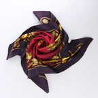 Hermès Carré 90 "COSMOS" Silk handkerchief in Purple