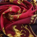 Hermès Carré 90 "COSMOS" Silk handkerchief in Purple