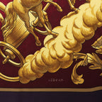 Hermès Carré 90 "COSMOS" Silk handkerchief in Purple