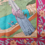 Hermès Carré 90 "Costume de Fete" Pañuelo 100% seda en violeta