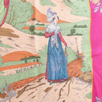 Hermès Carré 90 "Costume de Fete" Pañuelo 100% seda en violeta