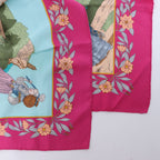 Hermès Carré 90 "Costume de Fete" Pañuelo 100% seda en violeta