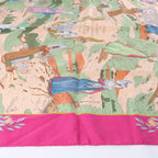 Hermès Carré 90 "Costume de Fete" Pañuelo 100% seda en violeta
