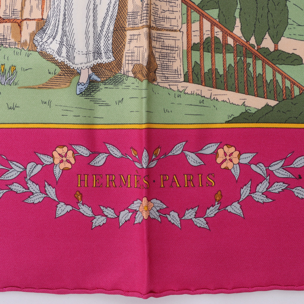 Hermès Carré 90 "Costume de Fete" Pañuelo 100% seda en violeta