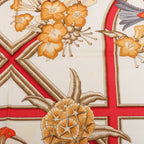 Hermès Carré 90 "Caraibes" Silk handkerchief in Red