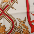 Hermès Carré 90 "Caraibes" Silk handkerchief in Red