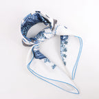 Hermès Carré 90 "Chemins de Corail" Silk handkerchief in Blue