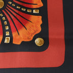 Hermès Carré 90 "Cheval Turc" Silk handkerchief in Black