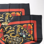 Hermès Carré 90 "Cheval Turc" Silk handkerchief in Black