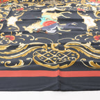 Hermès Carré 90 "Cheval Turc" Silk handkerchief in Black