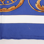 Hermès Carré 90 "Cheval Turc" Silk handkerchief in Blue