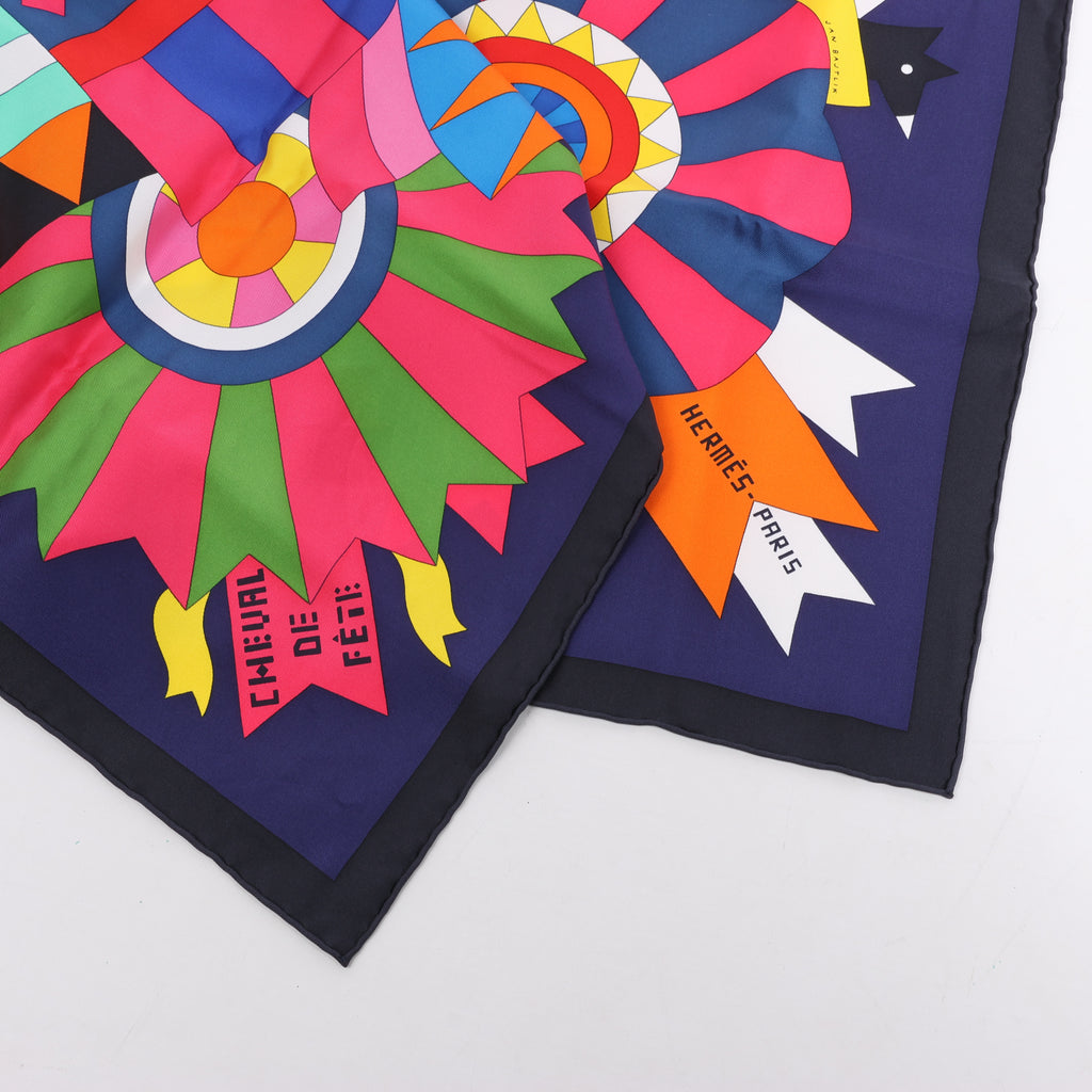 Hermes Carré 90 "Cheval de Fete" Silk handkerchief in Multicolor