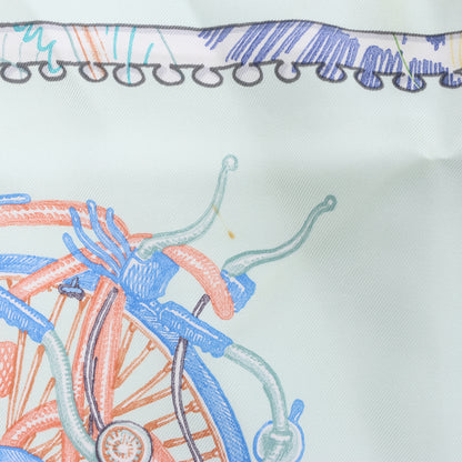 Hermès Carré 90 "Chevaloscope Neon" Silk handkerchief in Green