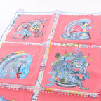 Hermès Carré 90 "Chevaloscope" Silk Scarf in Pink