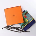 Hermès Carré 90 "Christoffer Columbus decouvre l'Amerique" Silk handkerchief in Blue