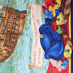 Hermès Carré 90 "Christoffer Columbus decouvre l'Amerique" Silk handkerchief in Blue