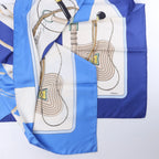 Hermès Carré 90 "Clic Clac" Silk handkerchief in Blue