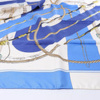 Hermès Carré 90 "Clic Clac" Silk handkerchief in Blue