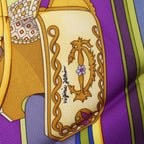 Hermès Carré 90 "Concours d'etriers Etelier" Silk handkerchief in Purple