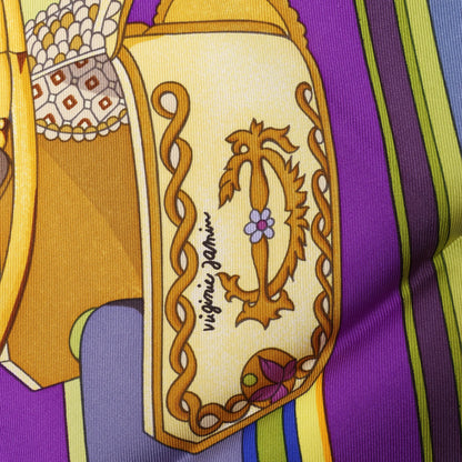 Hermès Carré 90 "Concours d'etriers Etelier" Silk handkerchief in Purple