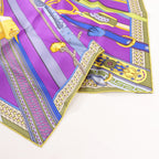 Hermès Carré 90 "Concours d'etriers Etelier" Silk handkerchief in Purple
