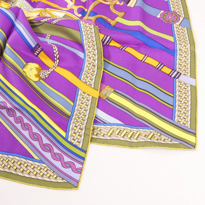 Hermès Carré 90 "Concours d'etriers Etelier" Silk handkerchief in Purple
