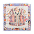 Hermès Carré 90 "Costume de Fete" 100% Silk Scarf in Purple