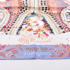 Hermès Carré 90 "Costume de Fete" 100% Silk Scarf in Purple