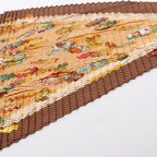 Hermès Carré 90 "Couvee D Hermes" Double Pleated Silk handkerchief in Brown