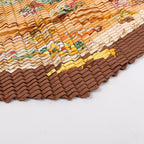 Hermès Carré 90 "Couvee D Hermes" Double Pleated Silk handkerchief in Brown