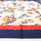 Hermès Carré 90 "Couvee d'Hermes" Silk handkerchief in Navy Blue x Red
