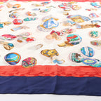 Hermès Carré 90 "Couvee d'Hermes" Silk handkerchief in Navy Blue x Red