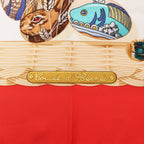 Hermès Carré 90 "Couvee d'Hermes" Silk handkerchief in Red